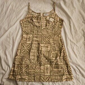 Y2K 579 Vintage Hawaiian Print Dress Womens NWT Size 9